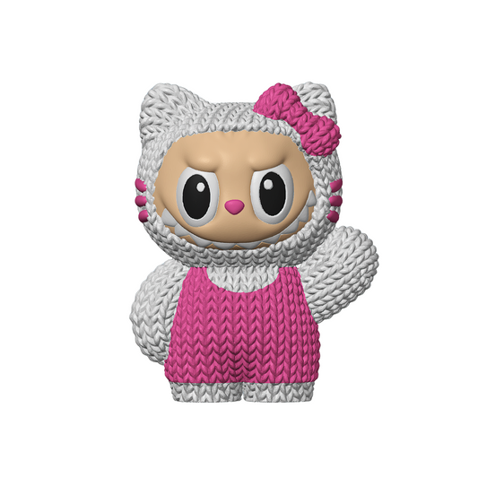 Knitted Smiling Kitty "Labubu x Hello Kitty" Inspired