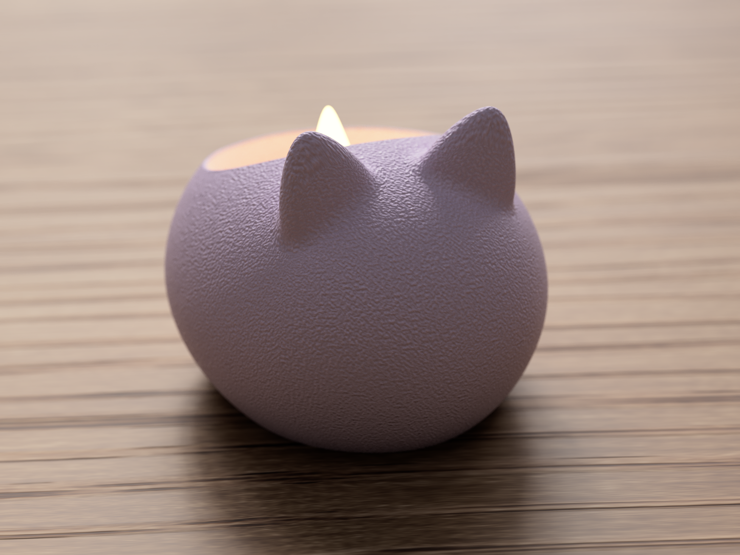 Minimalistisk Kat LED Fyrfadsstage + Lys - 3 stk.
