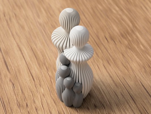 Customizable Minimalist Family Statue