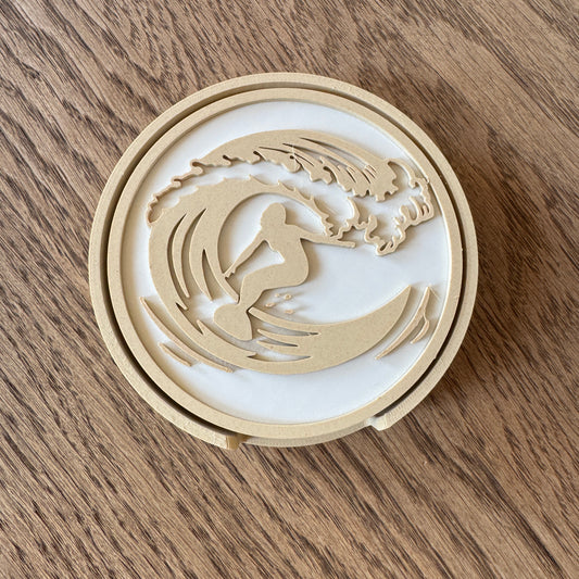 Surfer Girl Coaster - Set of 4