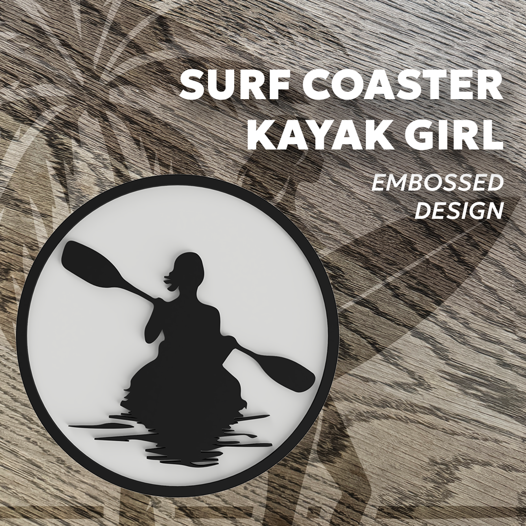 Kayak Girl Coaster - Set of 4