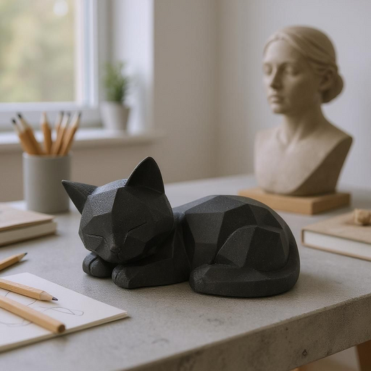 Low-Poly Kitten: Playful & Modern Art for Gamers & Design Lovers