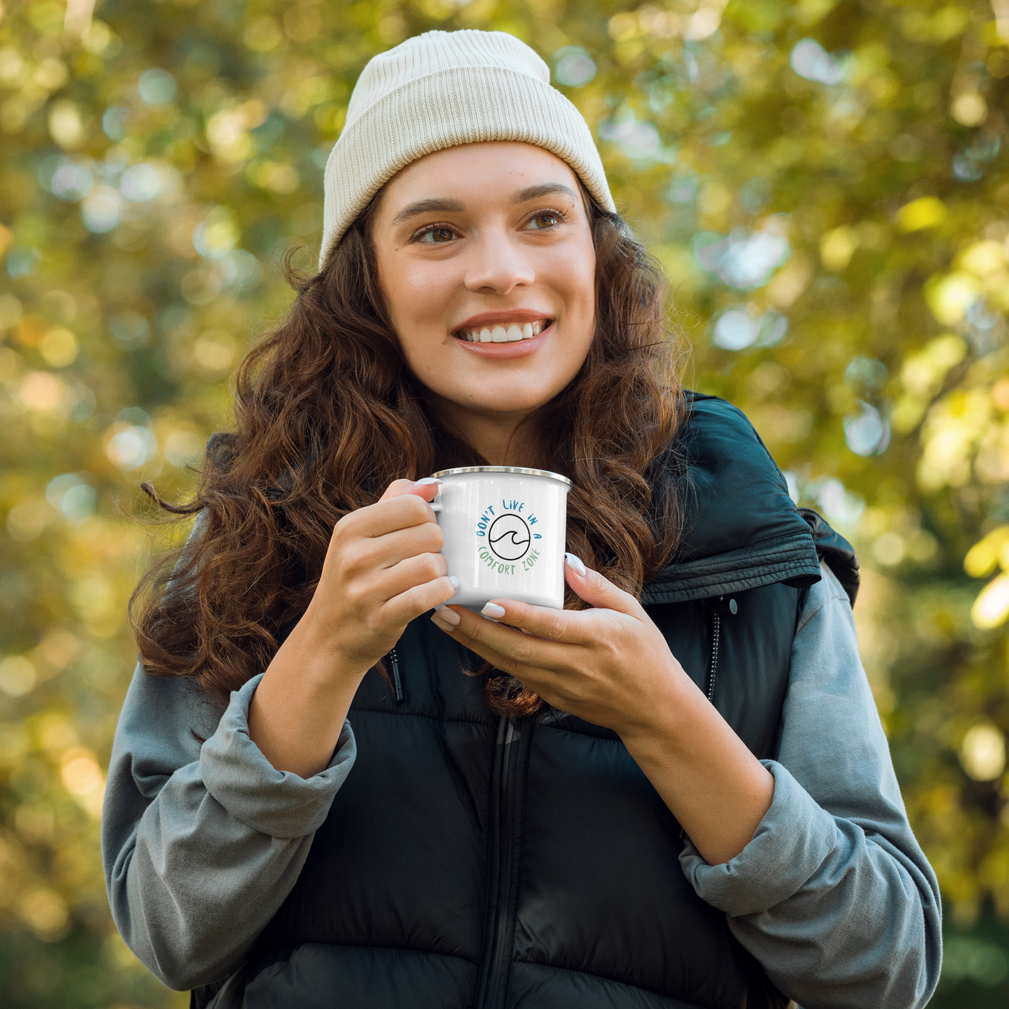 Don't Live In A Comfort Zone Wave | Enamel Mug