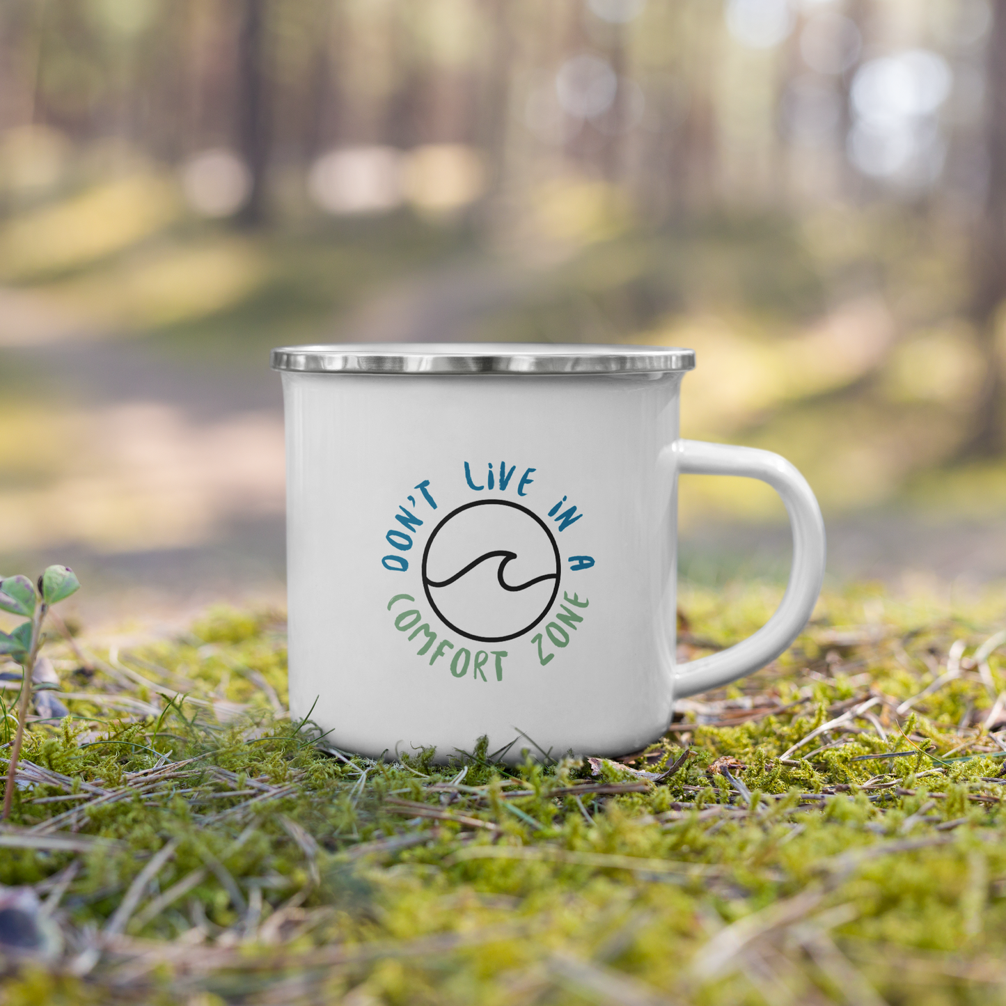 Don't Live In A Comfort Zone Wave | Enamel Mug