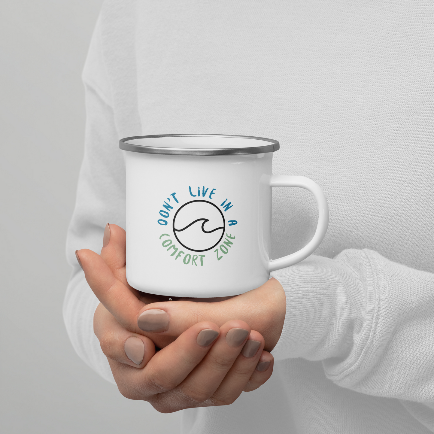 Don't Live In A Comfort Zone Wave | Enamel Mug