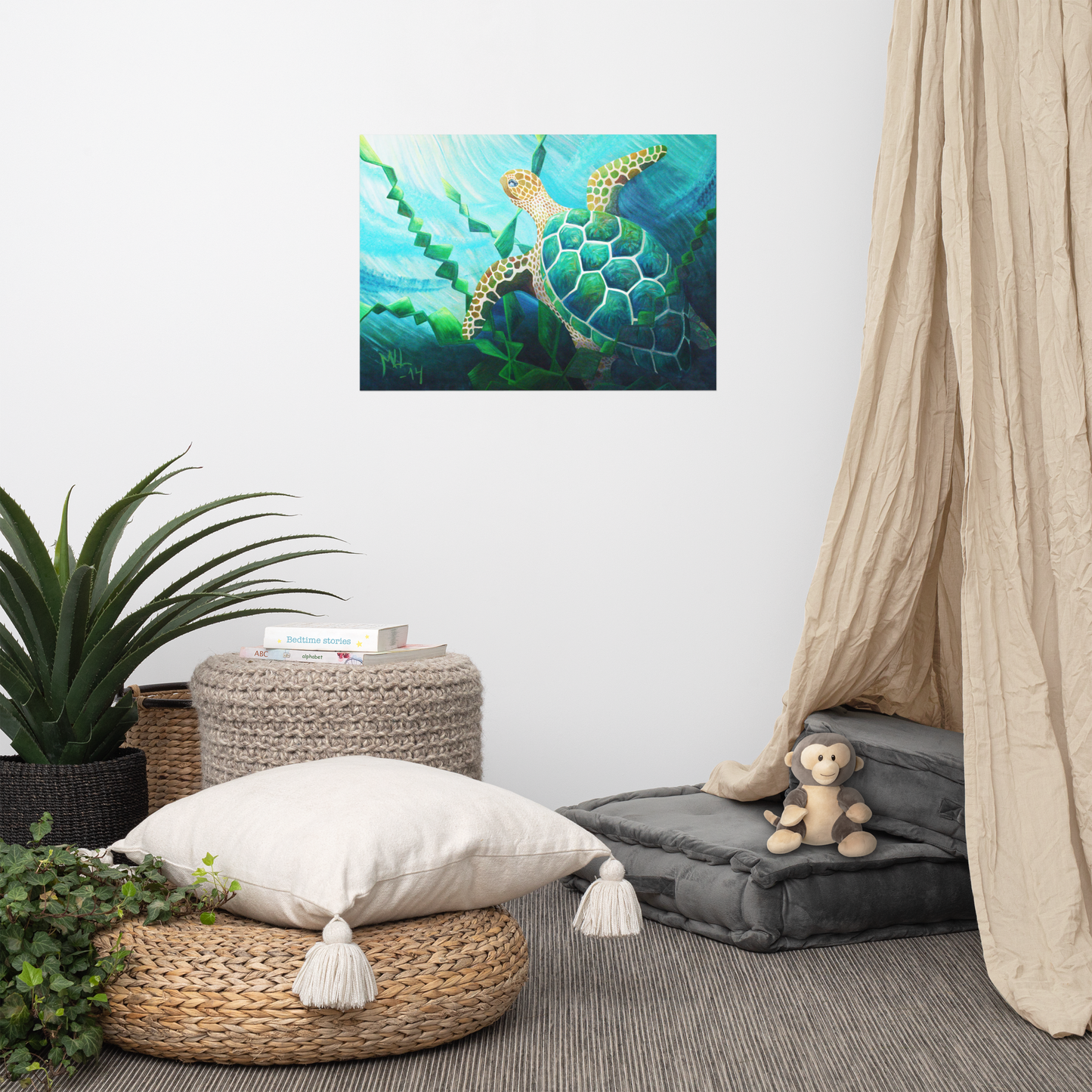 "Havskilpadde" Sea Turtle Poster Print