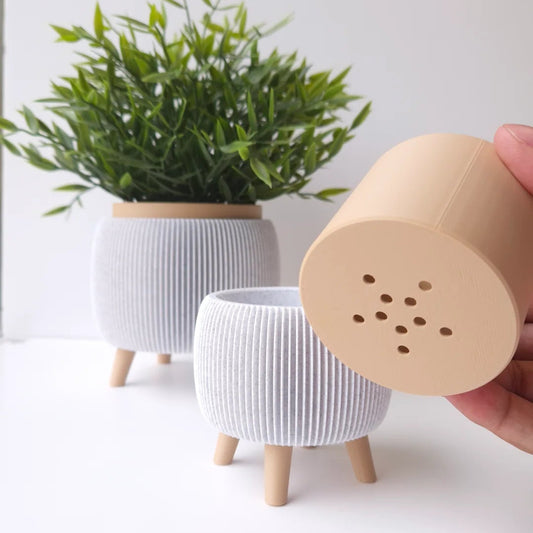 THALOR Retro Lamel Planter Set