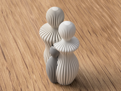 Customizable Minimalist Family Statue