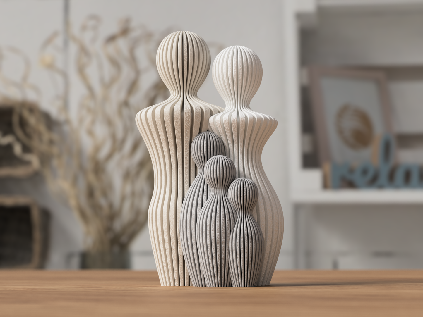 Customizable Minimalist Family Statue