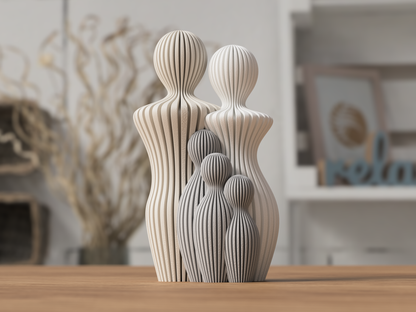 Customizable Minimalist Family Statue