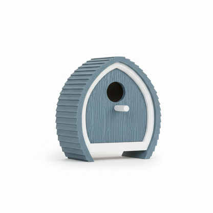 Designer Birdhouse with Perch | Easy Hang Modular Spade Shape | Modern Avian Home