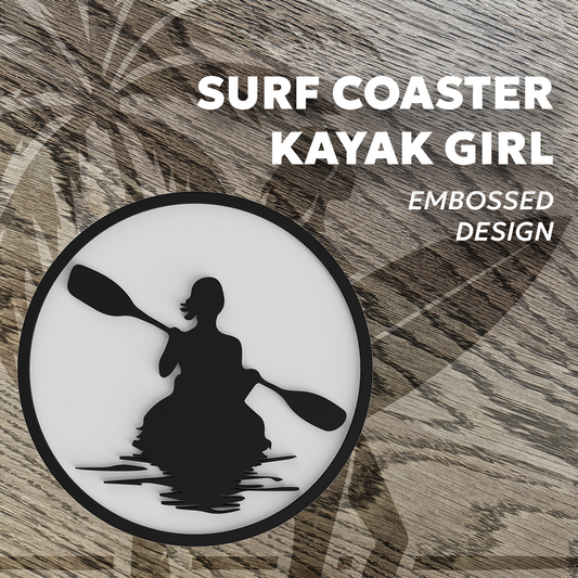 Kayak Girl Coaster - Set of 4