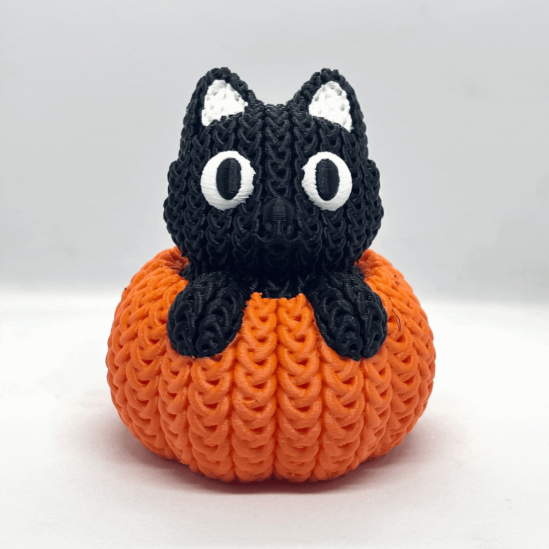 Cat in Pumpkin - Clickable "Purrkin"