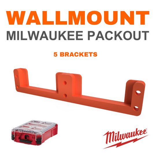 Milwaukee Packout Compatible Wall Mount Bracket - 5 PACK