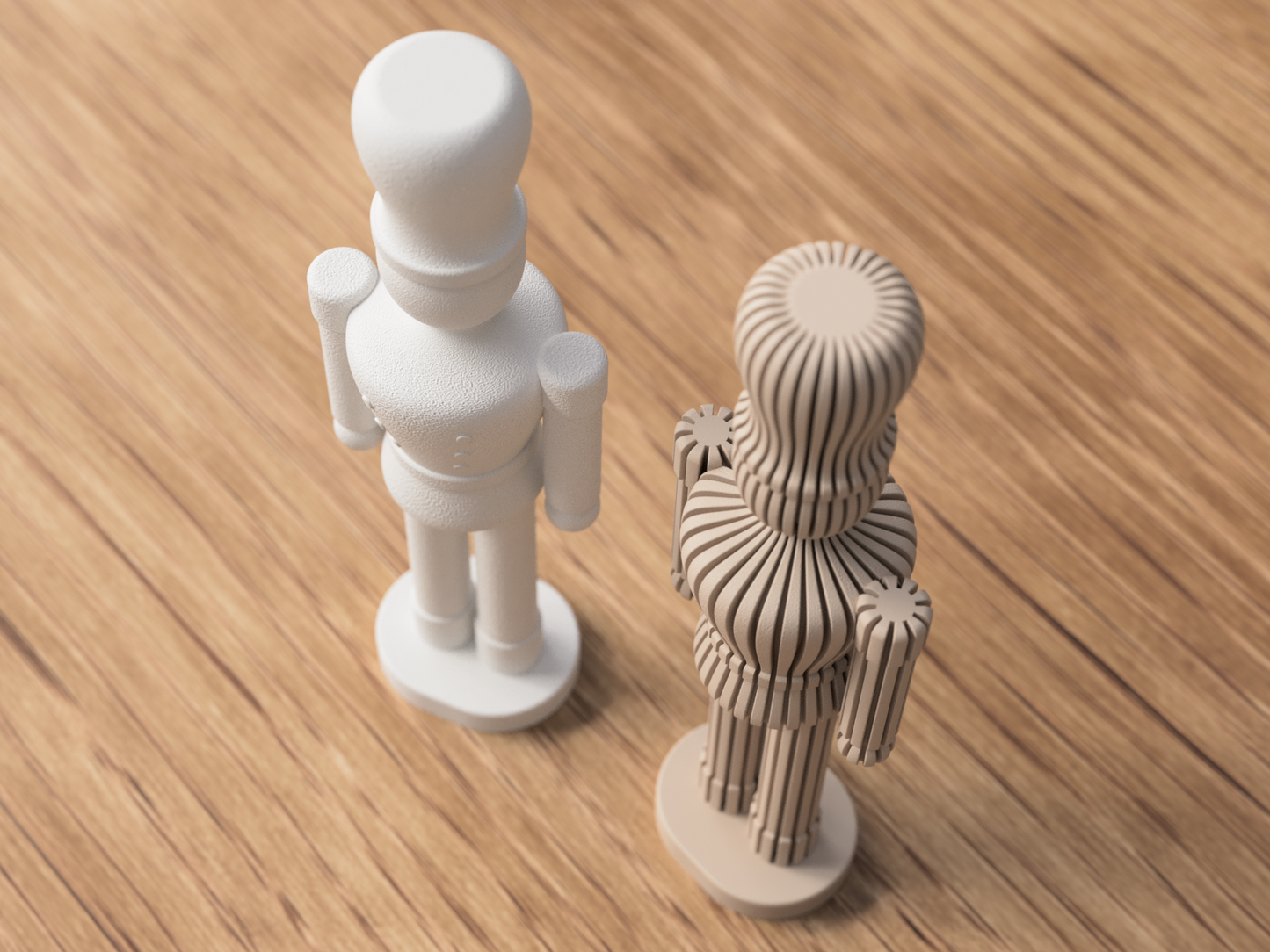 Japandi Nutcracker: Scandinavian Minimalism Meets Japanese Elegance Festive Décor