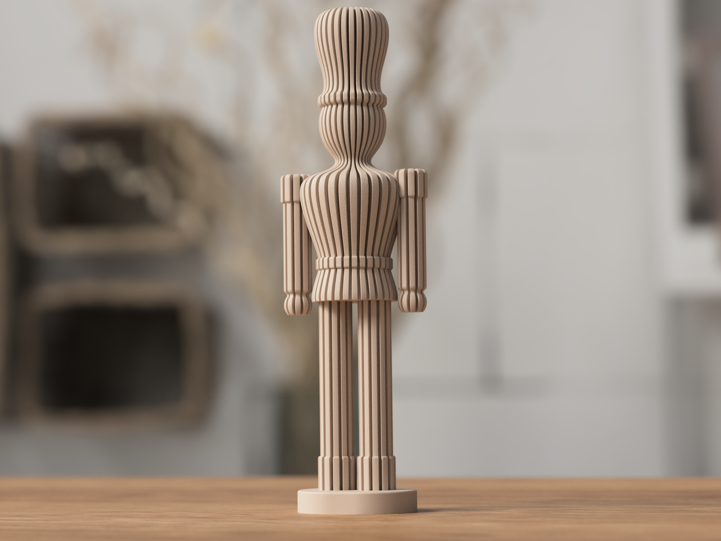 Japandi Nutcracker: Scandinavian Minimalism Meets Japanese Elegance Festive Décor