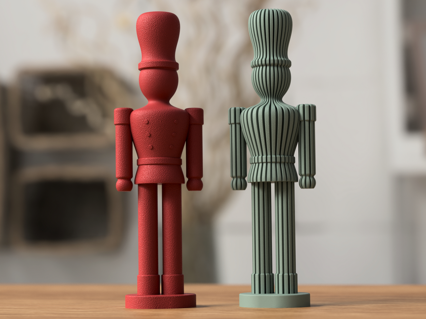 Japandi Nutcracker: Scandinavian Minimalism Meets Japanese Elegance Festive Décor