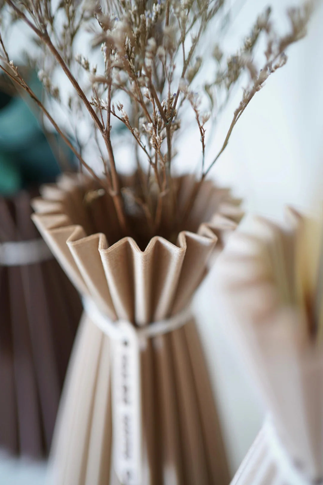 SLOZENA Pleated Vase Set of Three