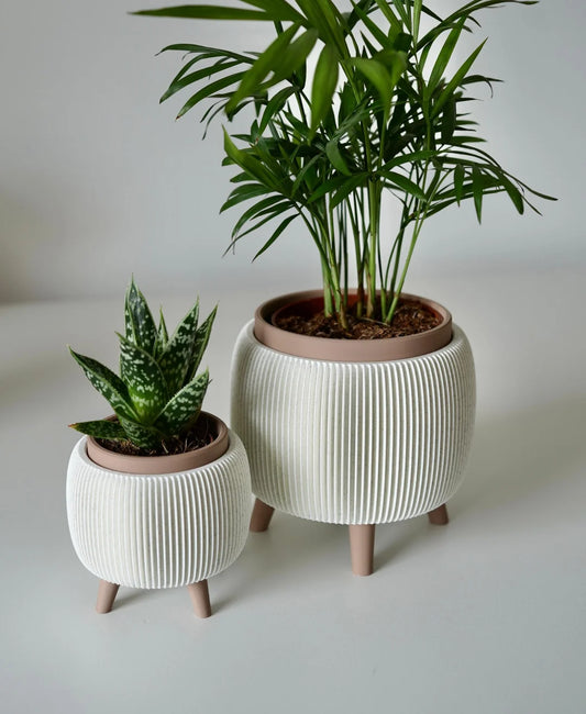 THALOR Retro Lamel Planter Set