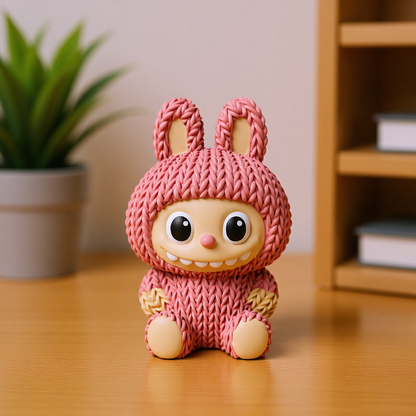 Knitted Smiling Bunny Baby "Labubu" Inspired