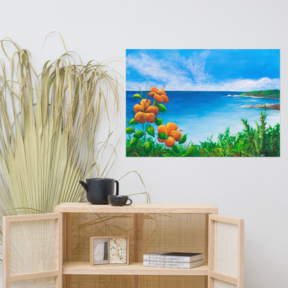 Tropisk Strand - Tropical Beach | Premium Wall Art Print