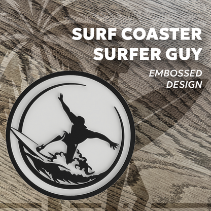 Surfer Guy Coaster - Set of 4