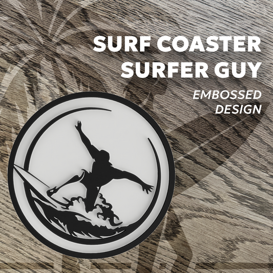 Surfer Guy Coaster - Set of 4